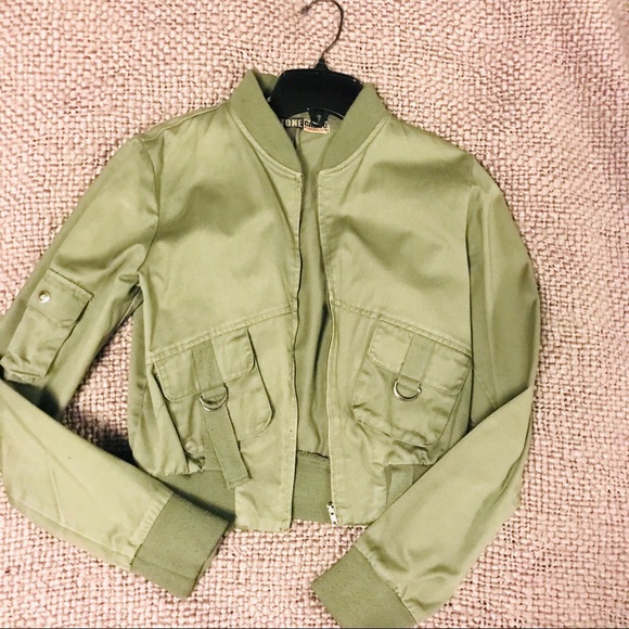 Jackets & Blazers - Khaki Bomber Jacket